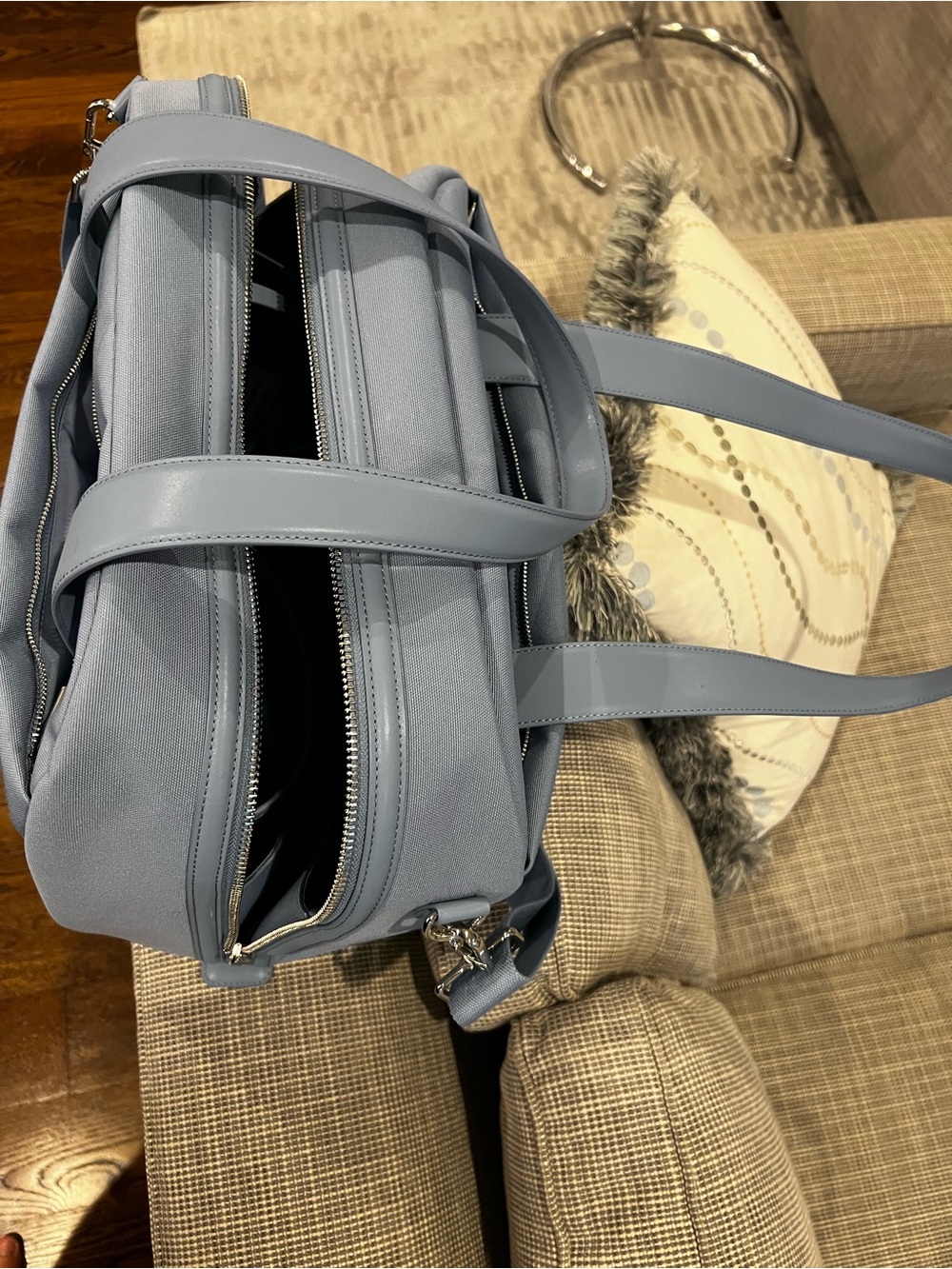 Beis The Duffle In Dusty Blue View 6